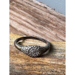Sterling Silver 925 Ring With Pave-Style Clear Accents 2.22g
